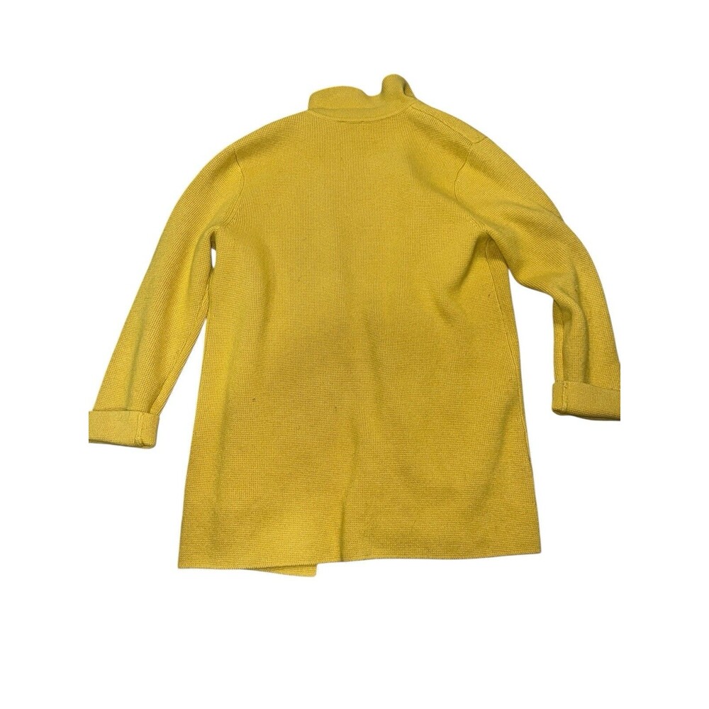 Talbots Milano Stitch Sweater Jacket Harvest Sun Yellow Size Medium Cardigan NWT - Picture 3 of 8